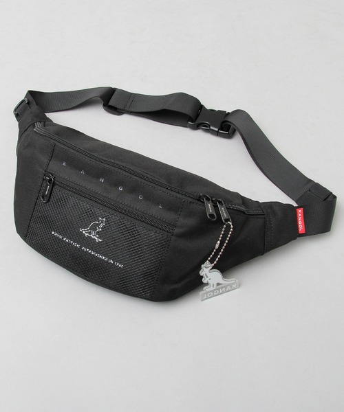 KANGOL（カンゴール）の「スケートボード カラフルロゴ メッシュポケット ウエストバッグ / プラスチックプレートチャーム付き（ボディバッグ/ウエストポーチ・メンズ・ブラック/ベージュ/ブラック系その他・FREE）」の22枚目の写真