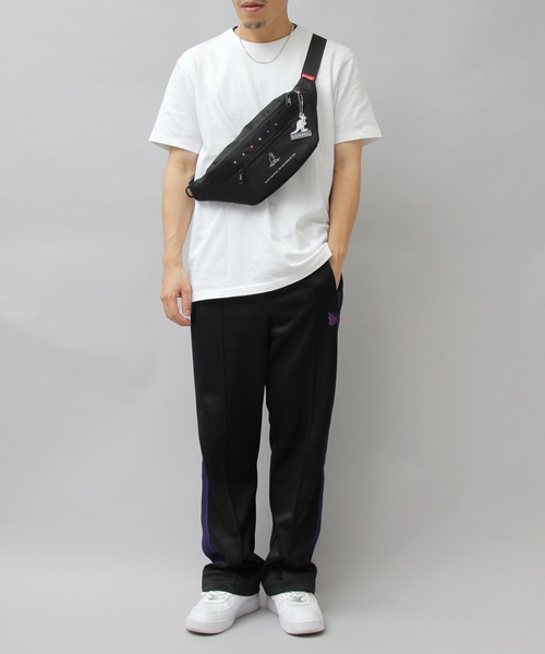 KANGOL（カンゴール）の「スケートボード カラフルロゴ メッシュポケット ウエストバッグ / プラスチックプレートチャーム付き（ボディバッグ/ウエストポーチ・メンズ・ブラック/ベージュ/ブラック系その他・FREE）」の20枚目の写真