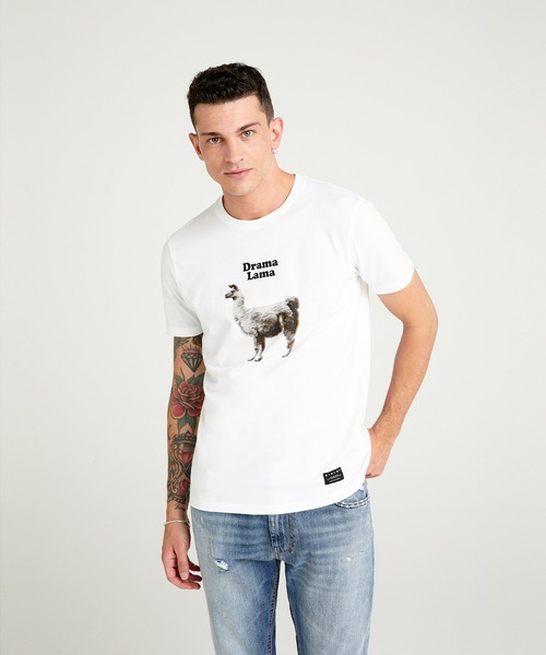 SISLEY(シスレー)の「型押し半袖Tシャツ・カットソー(Tシャツ/カットソー・メンズ・ホワイト/ホワイト系その他/スミクロ・LARGE/SMALL/MEDIUM/X-LARGE)」の2枚目の写真