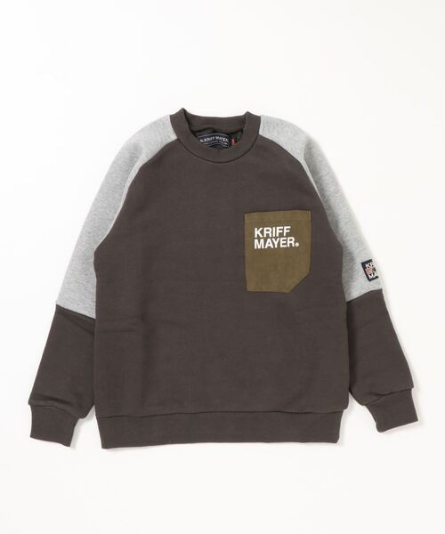 KRIFF MAYER Kid's Collection(クリフメイヤーキッズコレクション)の「WEB限定ポケットロゴスウェット(スウェット・キッズ・グレー/ブルー/ナチュラル/チャコール・120/130/140/150/160/170)」の18枚目の写真