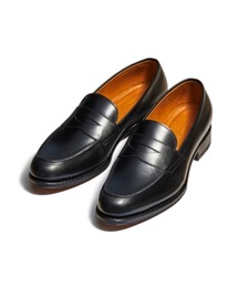 Jalan Sriwijaya 98610 Seram ブラックカーフレザー ローファー | 98610 Seram / BLACK HIGH SHINE (LEATHER SOLE) - Jalan