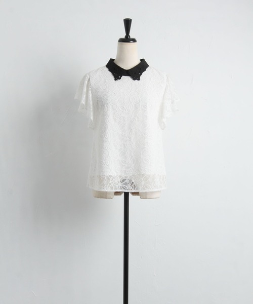 tocco closet（トッコ クローゼット）の「カットワーク刺繍襟×レース  