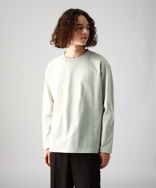 tk.TAKEO KIKUCHI（ティーケータケオキクチ）の「◆ウルティマコットンTシャツ(長袖)（Tシャツ/カットソー・メンズ・チャコールグレー/サンドベージュ/ブラック/オフホワイト/ライトベージュ/グレー・02/03/01）」の6枚目の写真