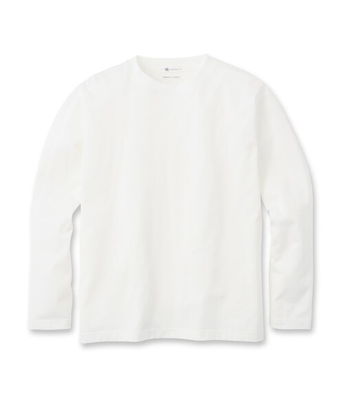 tk.TAKEO KIKUCHI（ティーケータケオキクチ）の「◆ウルティマコットンTシャツ(長袖)（Tシャツ/カットソー・メンズ・チャコールグレー/サンドベージュ/ブラック/オフホワイト/ライトベージュ/グレー・02/03/01）」の7枚目の写真