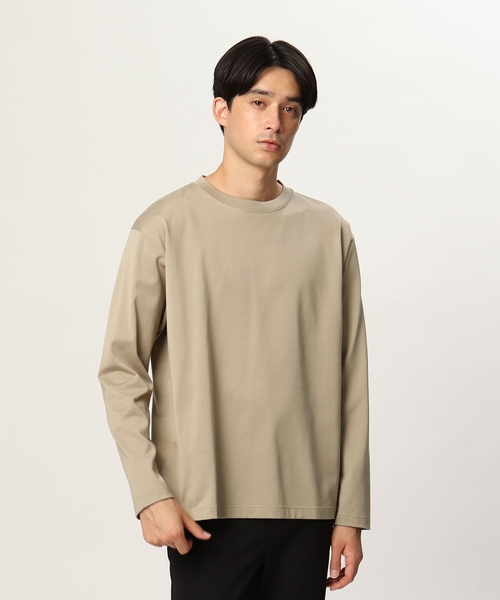 tk.TAKEO KIKUCHI（ティーケータケオキクチ）の「◆ウルティマコットンTシャツ(長袖)（Tシャツ/カットソー・メンズ・チャコールグレー/サンドベージュ/ブラック/オフホワイト/ライトベージュ/グレー・02/03/01）」の8枚目の写真