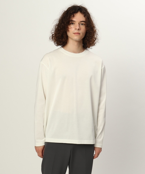 tk.TAKEO KIKUCHI（ティーケータケオキクチ）の「◆ウルティマコットンTシャツ(長袖)（Tシャツ/カットソー・メンズ・チャコールグレー/サンドベージュ/ブラック/オフホワイト/ライトベージュ/グレー・02/03/01）」の9枚目の写真