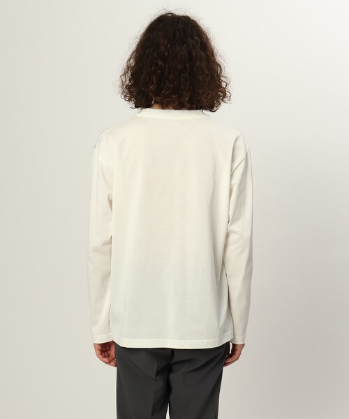 tk.TAKEO KIKUCHI（ティーケータケオキクチ）の「◆ウルティマコットンTシャツ(長袖)（Tシャツ/カットソー・メンズ・チャコールグレー/サンドベージュ/ブラック/オフホワイト/ライトベージュ/グレー・02/03/01）」の14枚目の写真