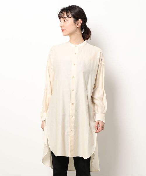 美品▲定価1.8万▲LE GLAZIK / ギャザーロングシャツ▲リネン ピンク 美品△定価1.8万△LE GLAZIK / ギャザーロングシャツ△リネン