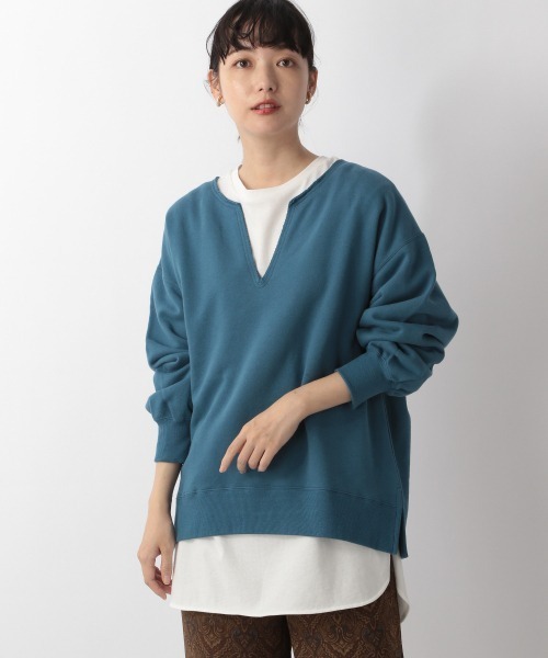 LOWRYS FARM(ローリーズファーム)の「スエードタッチスキッパープルオーバー 219241(スウェット・レディース・チャコールグレー/イエロー/ブルー/アイボリー・FREE)」の3枚目の写真