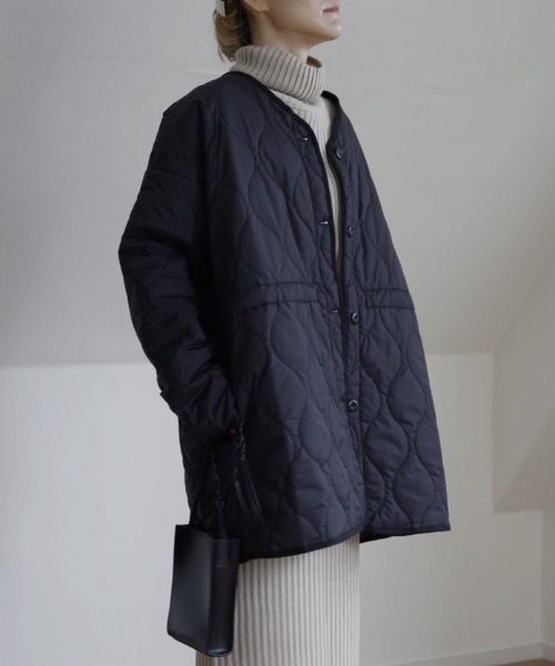 UNFIELD（アンフィールド）の「【UNFIELD キルティングブルゾン】（ブルゾン・レディース・ブラック/カーキ・FREE）」の2枚目の写真