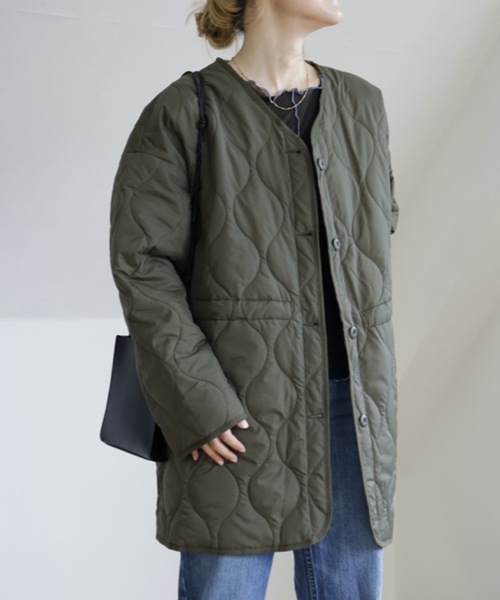 UNFIELD（アンフィールド）の「【UNFIELD キルティングブルゾン】（ブルゾン・レディース・ブラック/カーキ・FREE）」の5枚目の写真