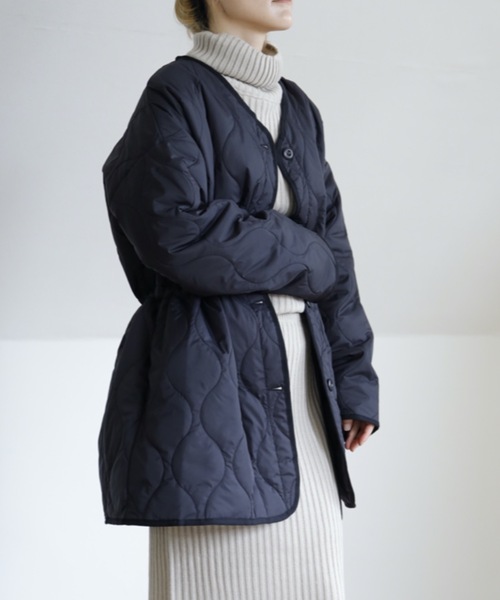 UNFIELD（アンフィールド）の「【UNFIELD キルティングブルゾン】（ブルゾン・レディース・ブラック/カーキ・FREE）」の3枚目の写真