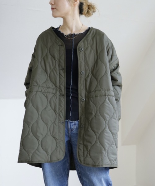 UNFIELD（アンフィールド）の「【UNFIELD キルティングブルゾン】（ブルゾン・レディース・ブラック/カーキ・FREE）」の17枚目の写真