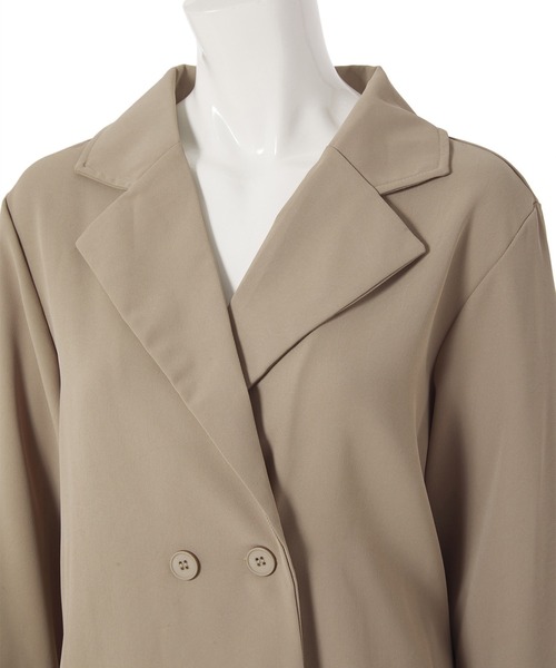 fifth calin（フィフスカラン）の「プリーツショーパンジャケットセットアップ（セットアップ・レディース・ブラック/ベージュ・MEDIUM）」の4枚目の写真