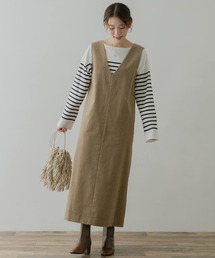 F by ROSSO | F by ROSSO　コーデュロイジャンパースカート(ワンピース)