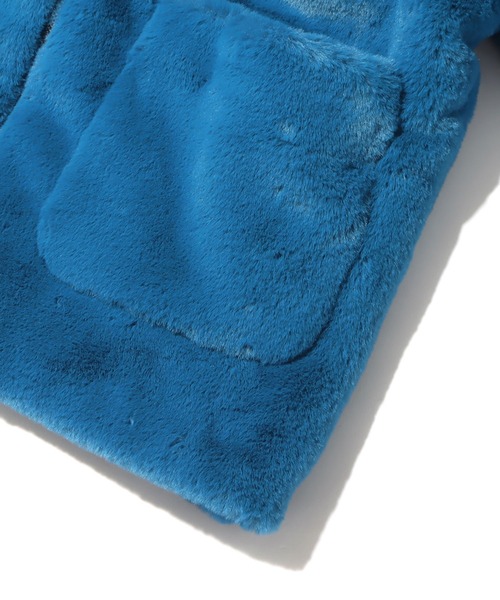 UGG（アグ）の「UGG@mos ステンカラー フェイクファーコート / アグ ステンカラー フェイクファーコート（その他アウター・レディース・ベージュ/ブルー・M/L）」の7枚目の写真