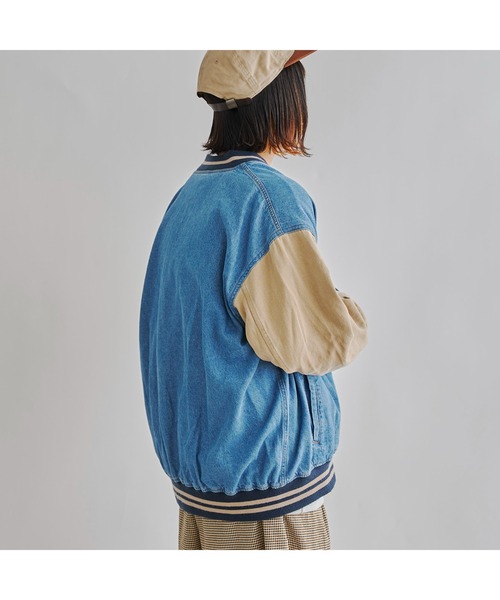 CPCM（シーピーシーエム）の「袖切替デニムスタジャン（スタジャン・メンズ・ブルー/ネイビー・LARGE/MEDIUM）」の15枚目の写真