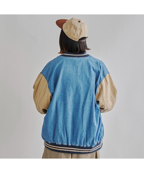 CPCM（シーピーシーエム）の「袖切替デニムスタジャン（スタジャン・メンズ・ブルー/ネイビー・LARGE/MEDIUM）」の16枚目の写真