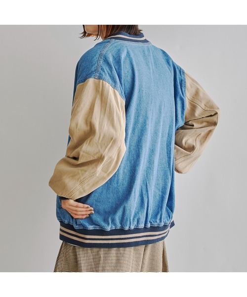 CPCM（シーピーシーエム）の「袖切替デニムスタジャン（スタジャン・メンズ・ブルー/ネイビー・LARGE/MEDIUM）」の18枚目の写真