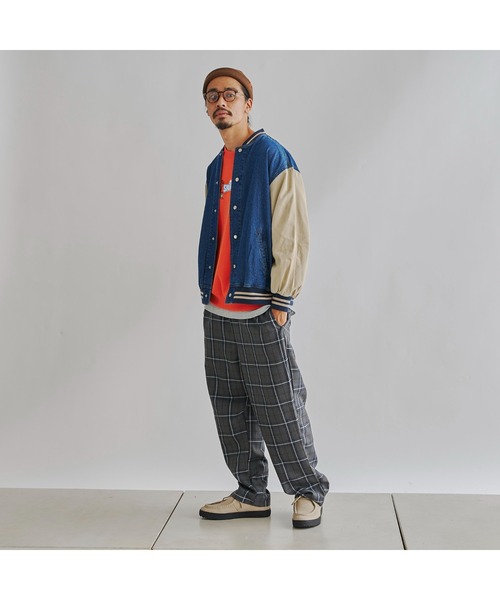 CPCM（シーピーシーエム）の「袖切替デニムスタジャン（スタジャン・メンズ・ブルー/ネイビー・LARGE/MEDIUM）」の8枚目の写真