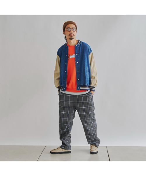 CPCM（シーピーシーエム）の「袖切替デニムスタジャン（スタジャン・メンズ・ブルー/ネイビー・LARGE/MEDIUM）」の9枚目の写真