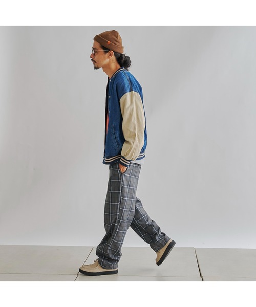 CPCM（シーピーシーエム）の「袖切替デニムスタジャン（スタジャン・メンズ・ブルー/ネイビー・LARGE/MEDIUM）」の12枚目の写真