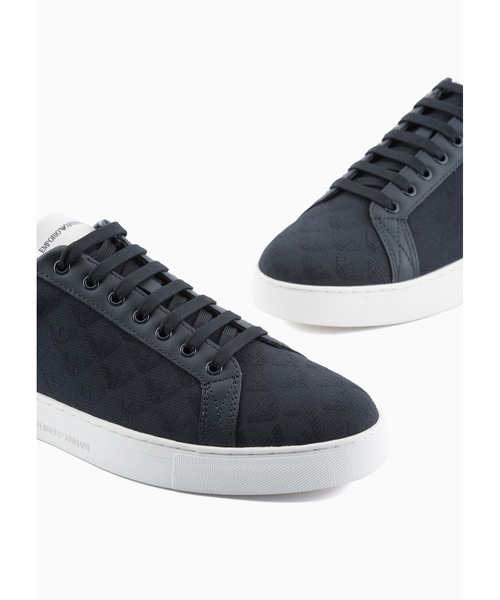 EMPORIO ARMANI(エンポリオアルマーニ)の「【エンポリオ アルマーニ】EMPORIO ARMANI キルティングスニーカー(スニーカー・メンズ・ブラック×ブラック/ホワイト系その他2/ネイビー・9/7/8/7.5/8.5/6.5)」の19枚目の写真