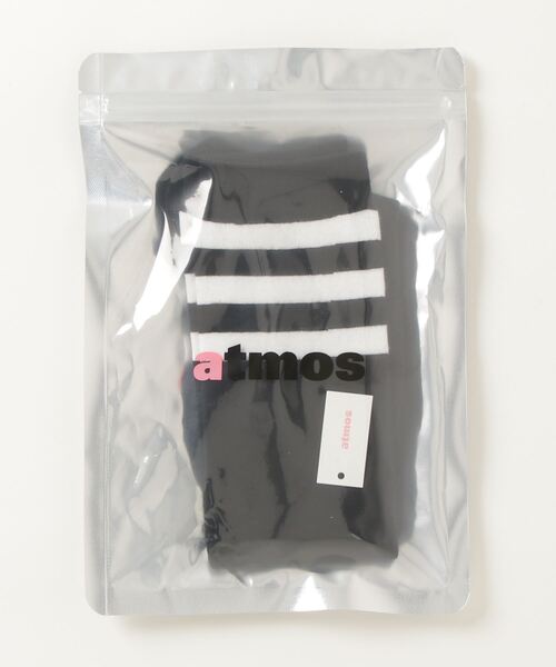 atmos pink(アトモスピンク)の「atmos pink モノトーン ライン ハイソックス(ソックス/靴下・レディース・ホワイト/ブラック・FREE)」の4枚目の写真