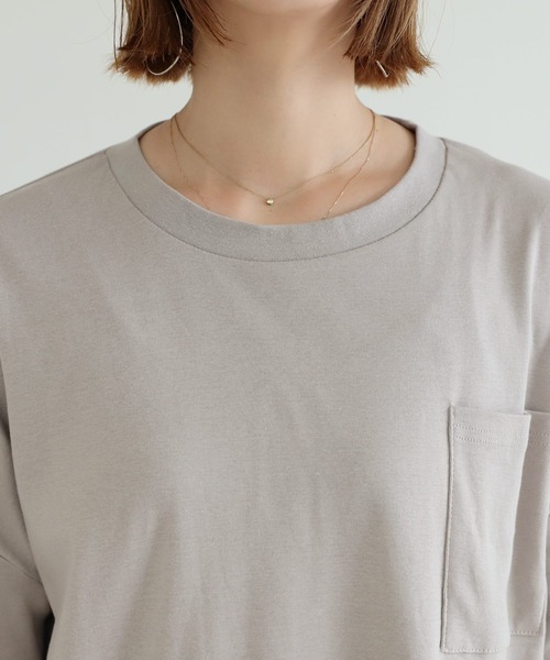 reca(レカ)の「サイドスリットポケットTシャツ(Tシャツ/カットソー・レディース・ブラック/オフホワイト/グレー系その他・M/L)」の15枚目の写真