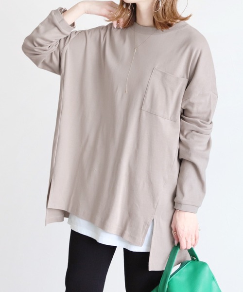 reca(レカ)の「サイドスリットポケットTシャツ(Tシャツ/カットソー・レディース・ブラック/オフホワイト/グレー系その他・M/L)」の19枚目の写真