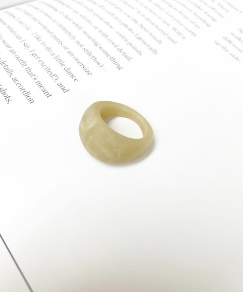 casita(RETRO GIRL)（カシータ）の「リング（リング・レディース・ライトグレー/ベージュ/ブラウン/オフホワイト/ピンク/アイボリー・FREE）」の5枚目の写真