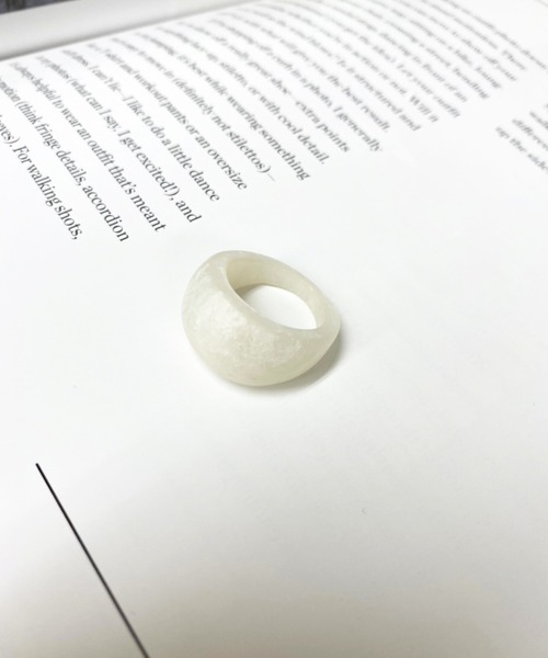 casita(RETRO GIRL)（カシータ）の「リング（リング・レディース・ライトグレー/ベージュ/ブラウン/オフホワイト/ピンク/アイボリー・FREE）」の2枚目の写真