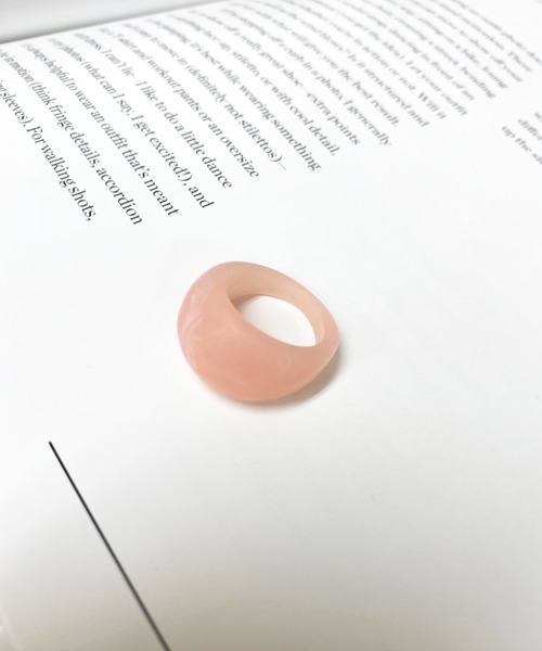 casita(RETRO GIRL)（カシータ）の「リング（リング・レディース・ライトグレー/ベージュ/ブラウン/オフホワイト/ピンク/アイボリー・FREE）」の6枚目の写真