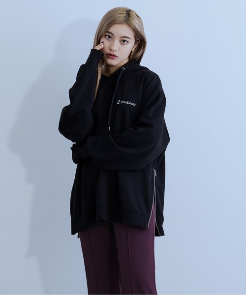 Ellno Loset（エルノロゼット）の「サイドZIPフーディー（パーカー・メンズ・ブラック/ダークグリーン・MEDIUM/LARGE）」の11枚目の写真