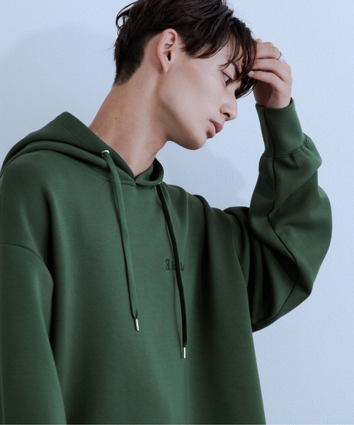 Ellno Loset（エルノロゼット）の「サイドZIPフーディー（パーカー・メンズ・ブラック/ダークグリーン・MEDIUM/LARGE）」の12枚目の写真