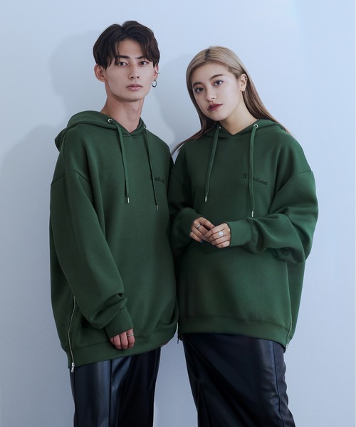 Ellno Loset（エルノロゼット）の「サイドZIPフーディー（パーカー・メンズ・ブラック/ダークグリーン・MEDIUM/LARGE）」の22枚目の写真