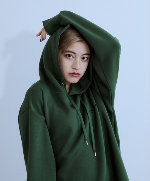 Ellno Loset（エルノロゼット）の「サイドZIPフーディー（パーカー・メンズ・ブラック/ダークグリーン・MEDIUM/LARGE）」の8枚目の写真