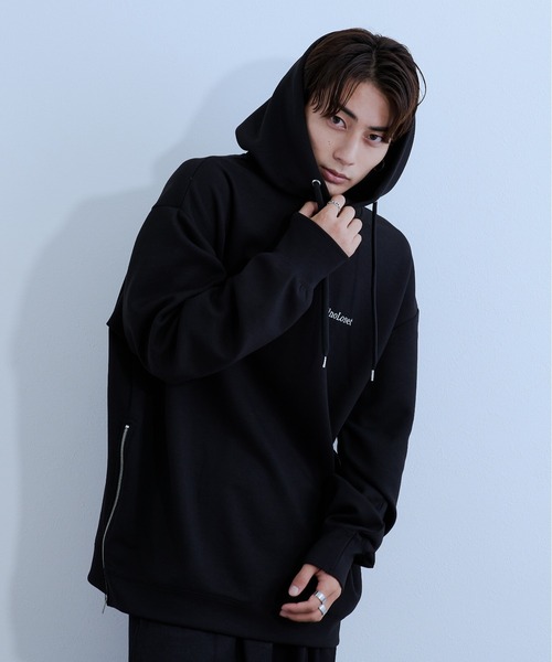 Ellno Loset（エルノロゼット）の「サイドZIPフーディー（パーカー・メンズ・ブラック/ダークグリーン・MEDIUM/LARGE）」の14枚目の写真