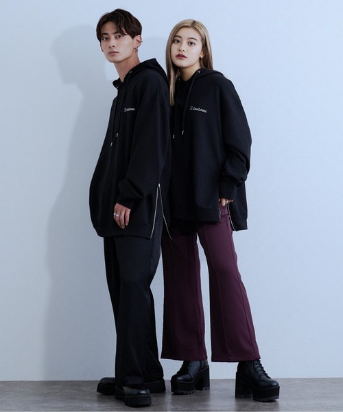 Ellno Loset（エルノロゼット）の「サイドZIPフーディー（パーカー・メンズ・ブラック/ダークグリーン・MEDIUM/LARGE）」の13枚目の写真