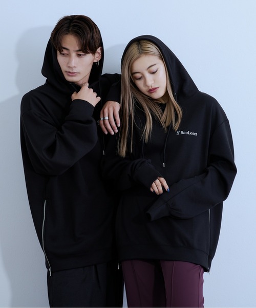 Ellno Loset（エルノロゼット）の「サイドZIPフーディー（パーカー・メンズ・ブラック/ダークグリーン・MEDIUM/LARGE）」の18枚目の写真