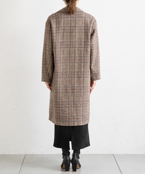 prose verse（プロズヴェール）の「グレンチェックチェスターコート（チェスターコート・レディース・ブラック/ブラウン・MEDIUM）」の9枚目の写真