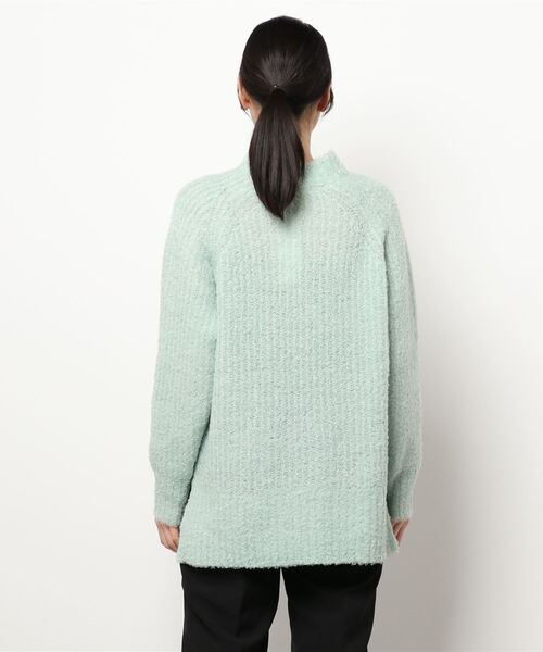 Te chichi（テチチ）の「フェザーヤーンハイネック二ット（ニット/セーター・レディース・ベージュ/ネイビー/グリーン・ﾌﾘ-）」の5枚目の写真