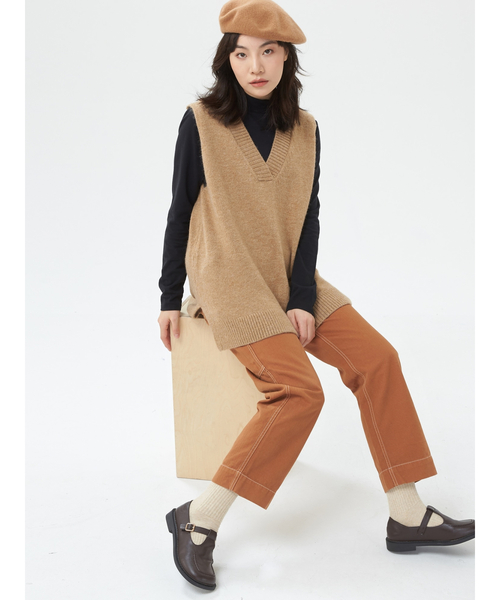 GAP（ギャップ）の「タートルネックTシャツ（Tシャツ/カットソー・レディース・ネイビー/ブルー系その他/ホワイト/ベージュ/ブラック/グレー・XS/M/S/XL/XXS/L）」の13枚目の写真