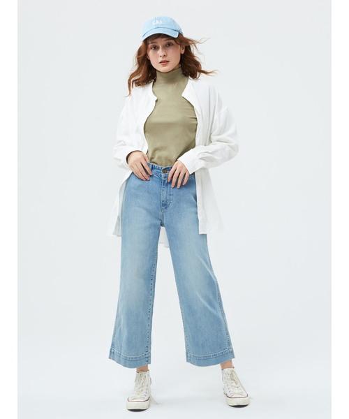 GAP（ギャップ）の「タートルネックTシャツ（Tシャツ/カットソー・レディース・ネイビー/ブルー系その他/ホワイト/ベージュ/ブラック/グレー・XS/M/S/XL/XXS/L）」の14枚目の写真