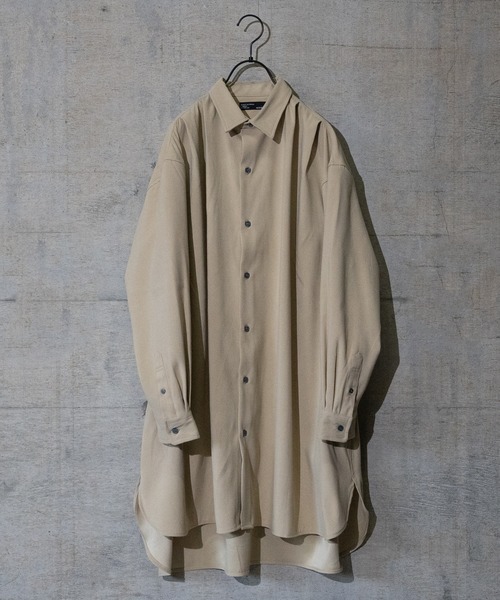 Naive magic(ナイーブマジック)の「【a】モールスキンロングシャツ(シャツ/ブラウス・メンズ・ベージュ/グレー/ブルー・MEDIUM/LARGE)」の3枚目の写真