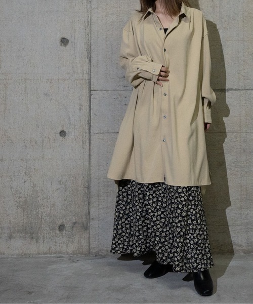 Naive magic(ナイーブマジック)の「【a】モールスキンロングシャツ(シャツ/ブラウス・メンズ・ベージュ/グレー/ブルー・MEDIUM/LARGE)」の8枚目の写真