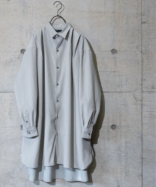 Naive magic(ナイーブマジック)の「【a】モールスキンロングシャツ(シャツ/ブラウス・メンズ・ベージュ/グレー/ブルー・MEDIUM/LARGE)」の9枚目の写真