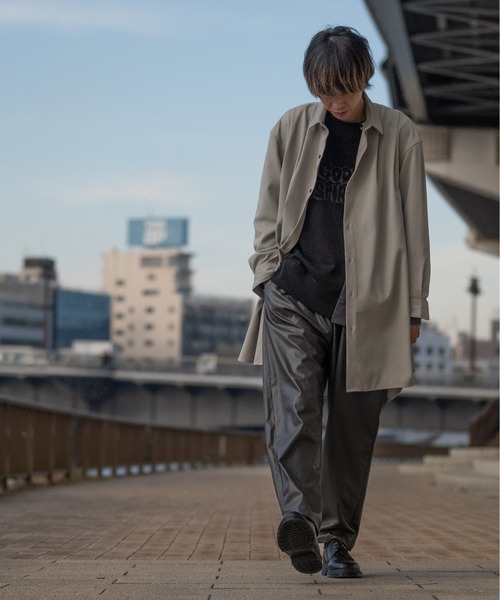 Naive magic(ナイーブマジック)の「【a】モールスキンロングシャツ(シャツ/ブラウス・メンズ・ベージュ/グレー/ブルー・MEDIUM/LARGE)」の10枚目の写真