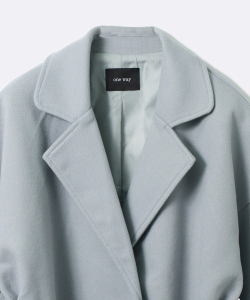 one way（ワンウェイ）の「【oneway】オーバーラップコート（ステンカラーコート・レディース・ホワイト/ブラック/ライトブルー・FREE）」の21枚目の写真