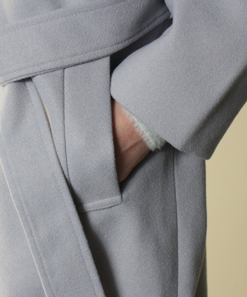 one way（ワンウェイ）の「【oneway】オーバーラップコート（ステンカラーコート・レディース・ホワイト/ブラック/ライトブルー・FREE）」の12枚目の写真